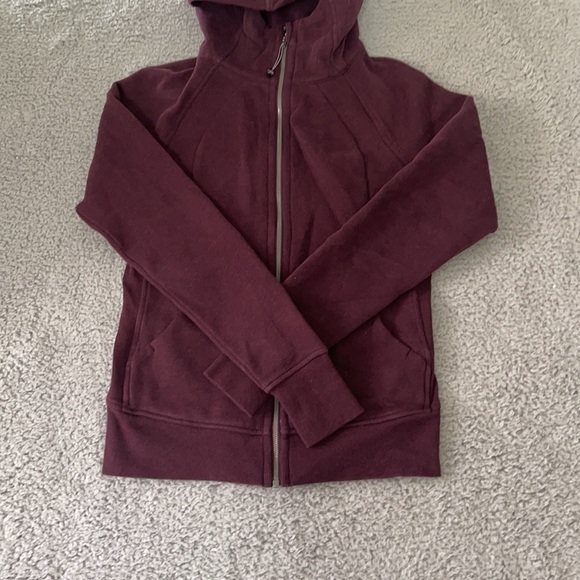 Lululemon Scuba Full Zip Hoodie SZ 6 Merlot burgundy - Picture 3 of 5